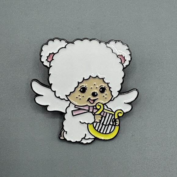 Monchichi Angel Sekiguchi Chamu Sheep Lamb Pin New Open Box - Picture 2 of 5